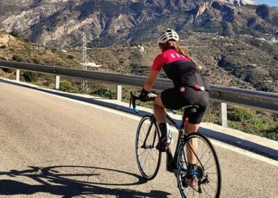 Road cycling in Spanish mountains